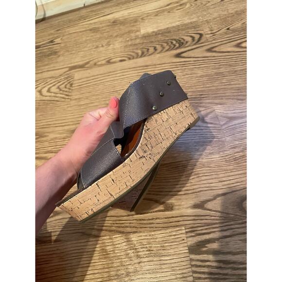 MADELINE Adonis Wedge Sandals Metallic Silver Size 8 - Picture 5 of 8